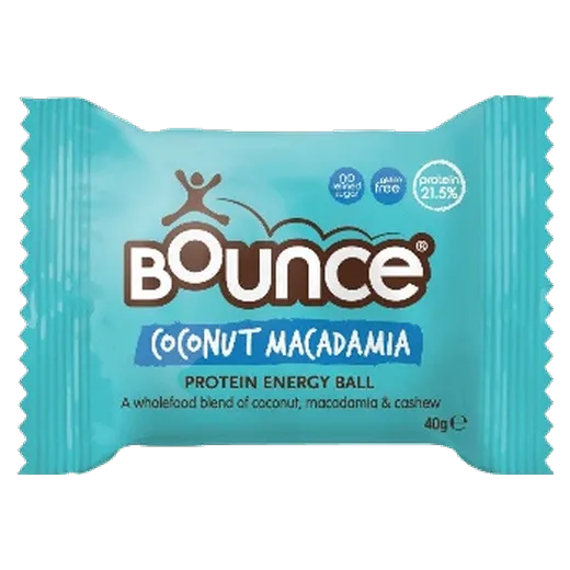 Bounce Coconut Macadamia Protein Ball Protein energy ball vending machine product