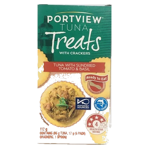 Portview Tuna Treats Sundried Tomato & Basil Tuna & crackers vending machine product