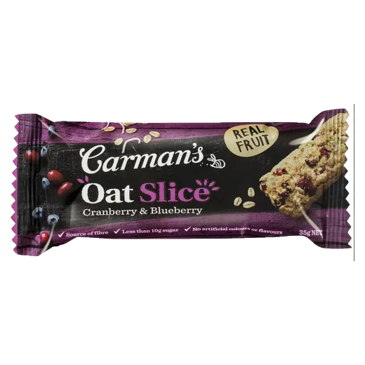 Carman's Oat Slice Cranberry & Blueberry Oat slice vending machine product