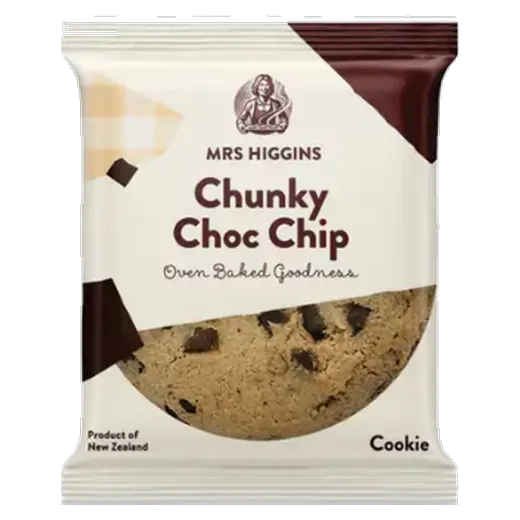 Mrs Higgins Chunky Choc Chip Cookie Oven baked cookie vending machine product