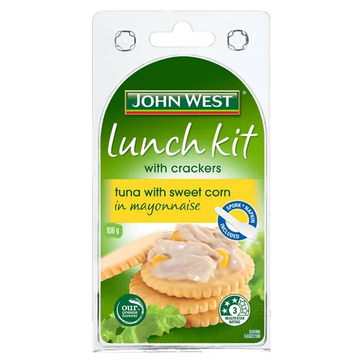 John West Lunch Kit Tuna with Sweet Corn Tuna & crackers vending machine product