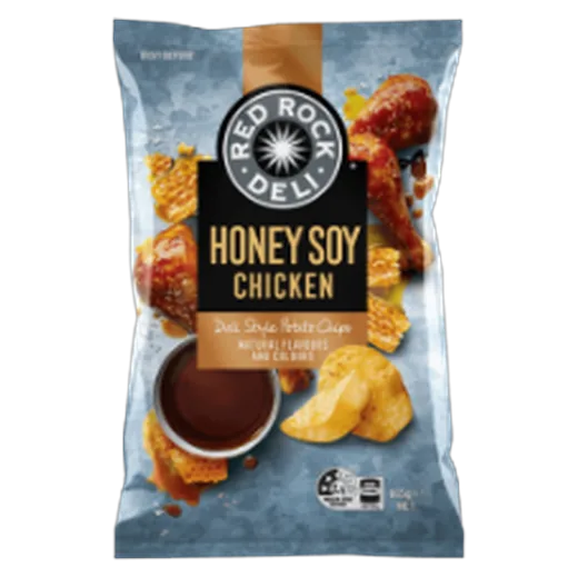 Red Rock Deli Honey Soy Chicken Potato chips vending machine product
