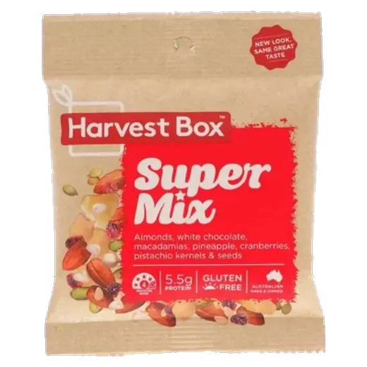 Harvest Box Super Mix Nut & fruit snack pack vending machine product
