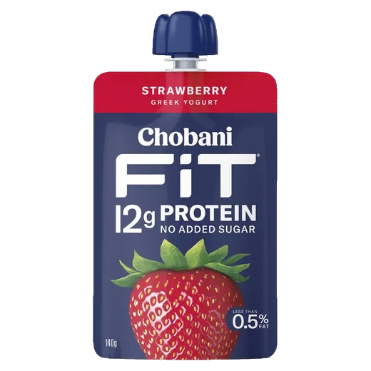 Chobani FiT Strawberry Protein Pouch High protein yogurt vending machine product