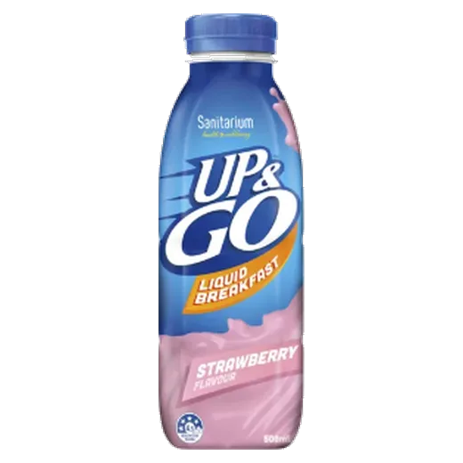 Up&Go Strawberry Liquid breakfast vending machine product
