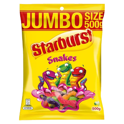 Starburst Snakes Jumbo Lollies vending machine product