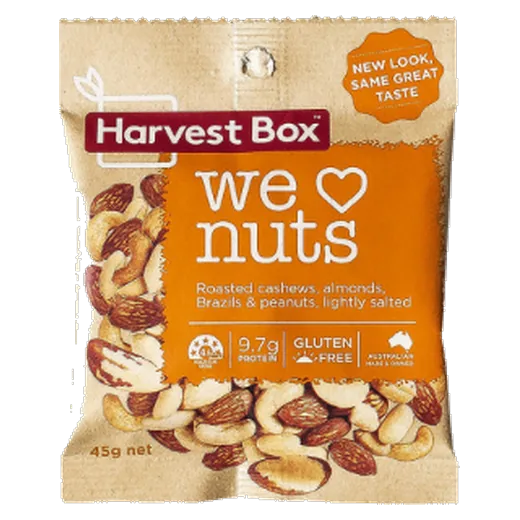 Harvest Box We Love Nuts Nut snack pack vending machine product