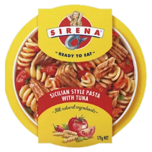 Sirena Sicilian Style Pasta with Tuna Ready to eat meal vending machine product