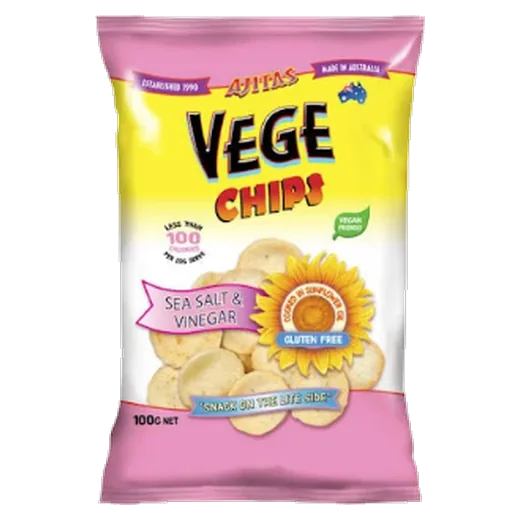 Vege Chips Sea Salt & Vinegar Gluten free chips vending machine product