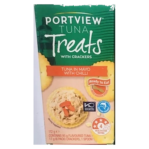 Portview Tuna Treats Tuna in Mayo with Chilli Tuna & crackers vending machine product