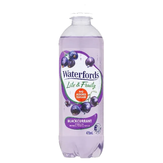 Waterfords Lite & Fruity Blackcurrant Flavoured water vending machine product