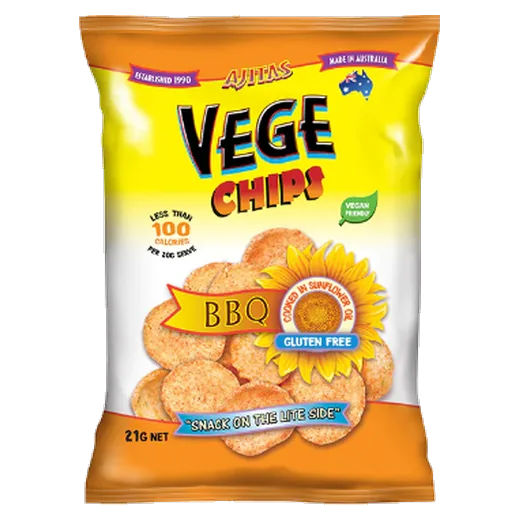 Vege Chips BBQ Gluten free chips vending machine product