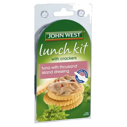 John West Lunch Kit Tuna Thousand Island Tuna & crackers vending machine product