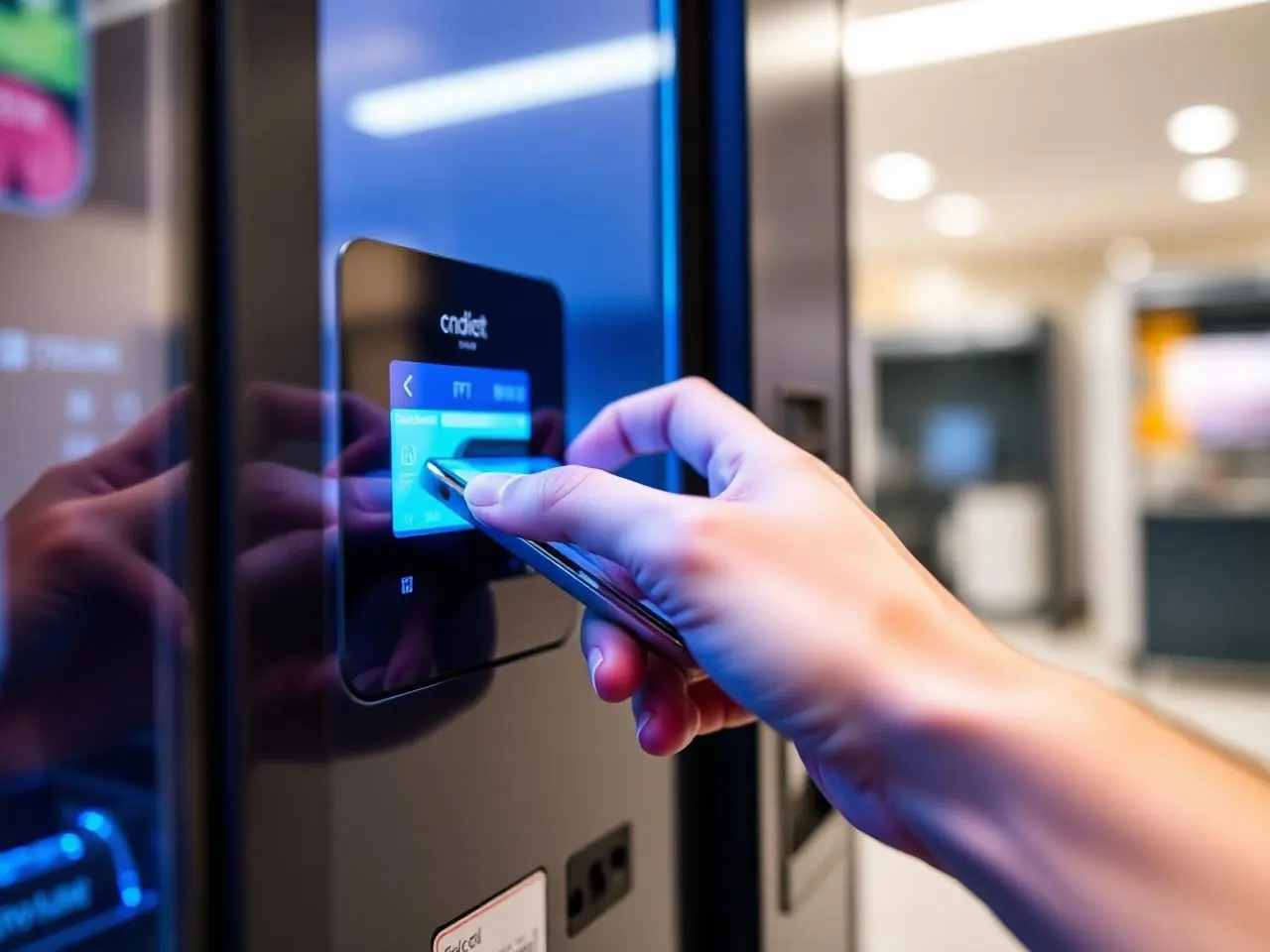 Custom vending machine with cashless payment terminal configured for a Melbourne workplace